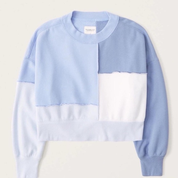 Abercrombie & Fitch Patchwork Crew Neck Sweater - Picture 2 of 4